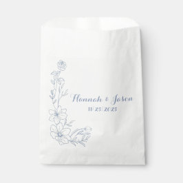 Trotse Blauwe Bloemen Trouw Favoriet Zakjes