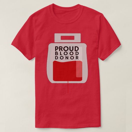 Trotse bloeddonor t-shirt (Design voorkant)