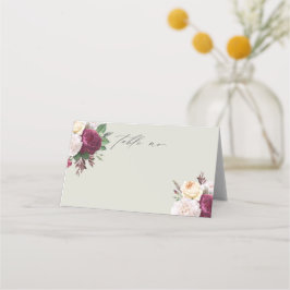 Trotse bloemen bloemige huwelijksplaatskaart plaatskaartje