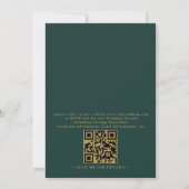 Trotse bloemige elegante romantische QR-code bruil Kaart (Achterkant)