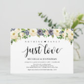 Trotse bloemige trouwontvangst uitnodigingen (Staand voorkant)