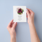 Trotse Blush en Bourgondië Trouwuitnodiging Flyer (Hand)