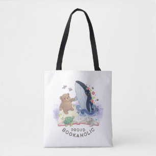 Trotse Boekenverslaafde: Illustratie van de Magie Tote Bag