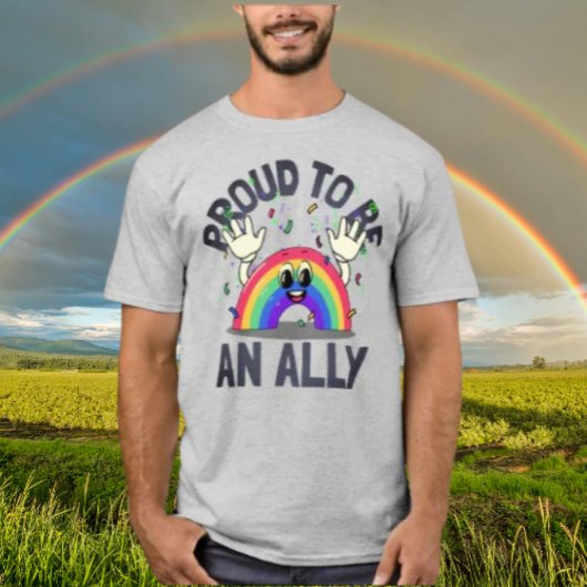 Trotse Bondgenoot Regenboog T-shirt