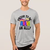 Trotse Bondgenoot van de Beren Tri-Blend Shirt (Voorkant)