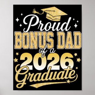 Trotse Bonus Vader Van Een Afgestudeerde Senior Va Poster