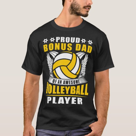Trotse bonusvader van een Geweldige volleybalspele T-shirt (Voorkant)