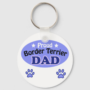 Trotse Border Terrier vader Sleutelhanger