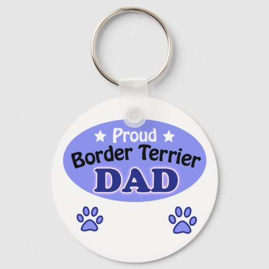 Trotse Border Terrier vader Sleutelhanger (Voorkant)