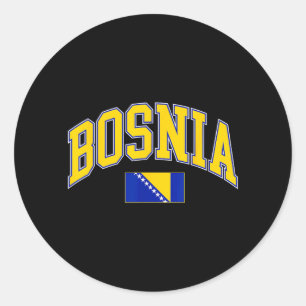 Trotse Bosnië Herzegovina Juicht Land Favoriet Ronde Sticker