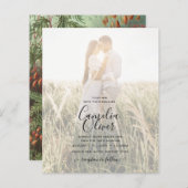 Trotse Botanische Groene Terracotta Trouwuitnodigi (Voorkant / Achterkant)