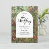 Trotse Botanische Groene Terracotta Trouwuitnodigi Kaart (Staand voorkant)