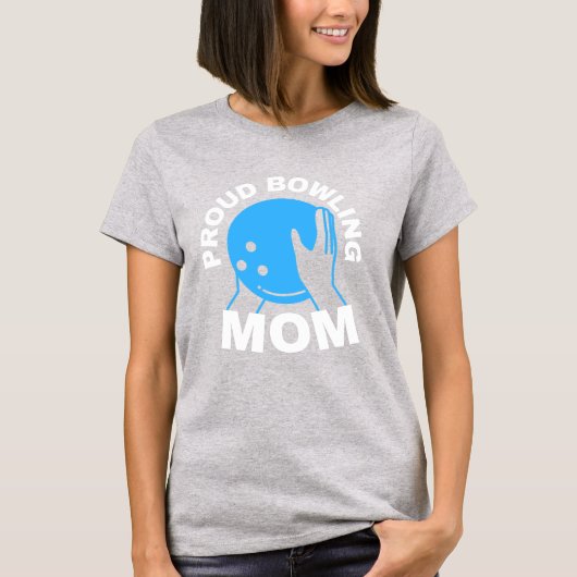 Trotse Bowling Moeder T-shirt (Voorkant)