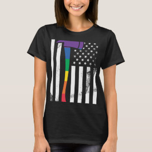 Trotse brandweer Squad LGBT Rainbow Pride USA Ame T-shirt