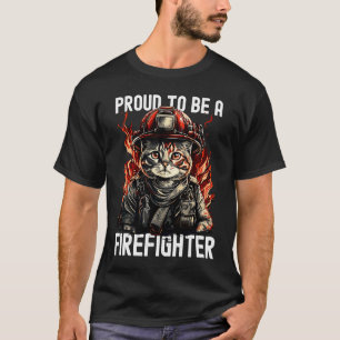 Trotse brandweerkater kitten brandweerman brandwee t-shirt