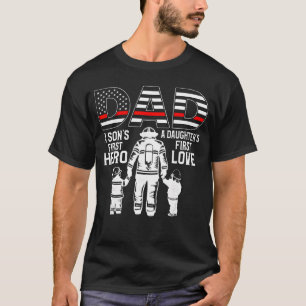 Trotse brandweerman vader Daddy brandweerman papa T-shirt