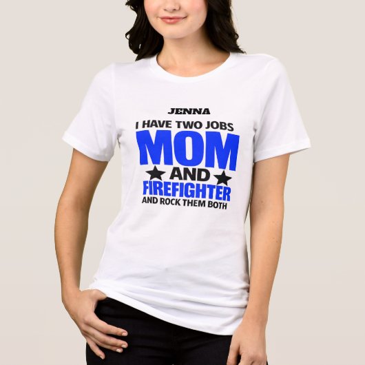 Trotse brandweermom Tri-Blend shirt (Voorkant)