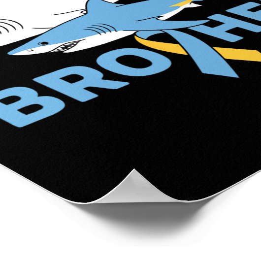 Trotse broeder Autisme Bewustzijn Shark Support Ri Poster (Hoek)