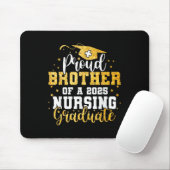 Trotse broeder CL van 2025 Nursing Afstuderen Grad Muismat (Met muis)