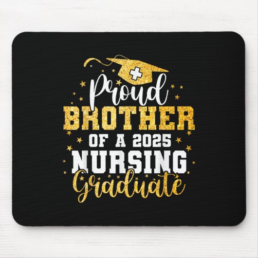 Trotse broeder CL van 2025 Nursing Afstuderen Grad Muismat (Voorkant)