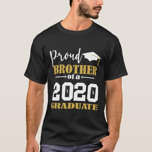 Trotse broeder van een Afstuderen wit uit 2020 T-shirt (Voorkant)