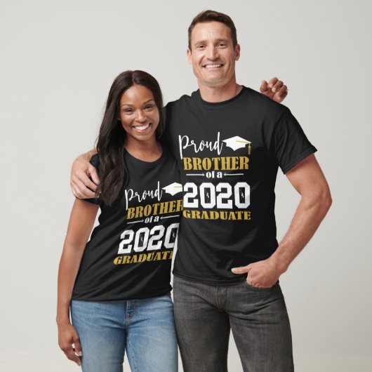 Trotse broeder van een Afstuderen wit uit 2020 T-shirt (Unisex)