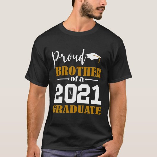 Trotse broeder van een Afstuderen wit uit 2021 T-shirt (Voorkant)