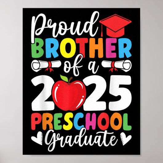 Trotse broer Cl van afgestudeerde kleuterschool va Poster (Voorkant)