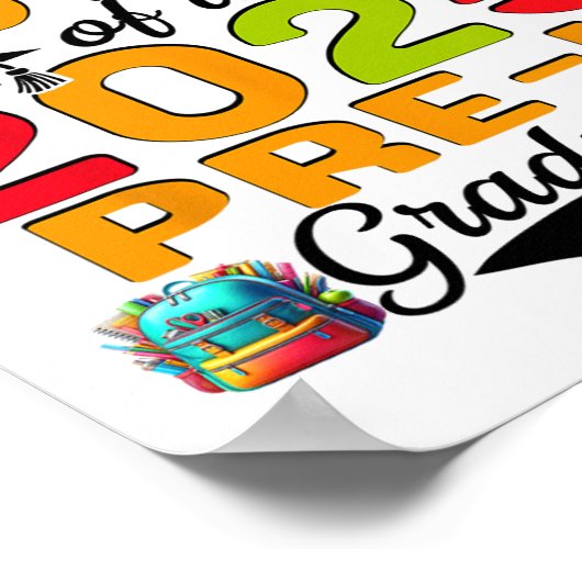 Trotse broer van 2025 Pre-k Afstuderen Vaderdag Poster (Hoek)