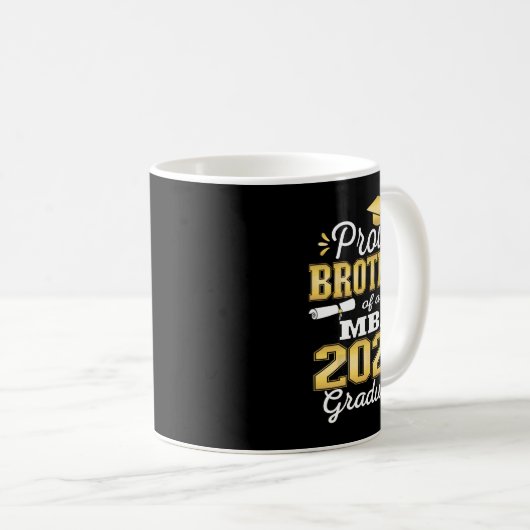 Trotse broer van CL van 2025 M Afstuderen Afstudee Koffiemok (Voorkant rechts)