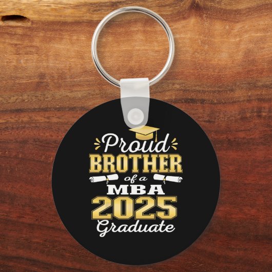Trotse broer van CL van 2025 M Afstuderen Afstudee Sleutelhanger (Voorkant)