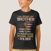 Trotse broer van de Nationale Garde Soldaat Vetera T-shirt (Voorkant)