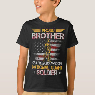 Trotse broer van de Nationale Garde Soldaat Vetera T-shirt