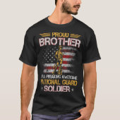 Trotse broer van de Nationale Garde Soldaat Vetera T-shirt (Voorkant)