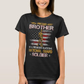 Trotse broer van de Nationale Garde Soldaat Vetera T-shirt (Voorkant)