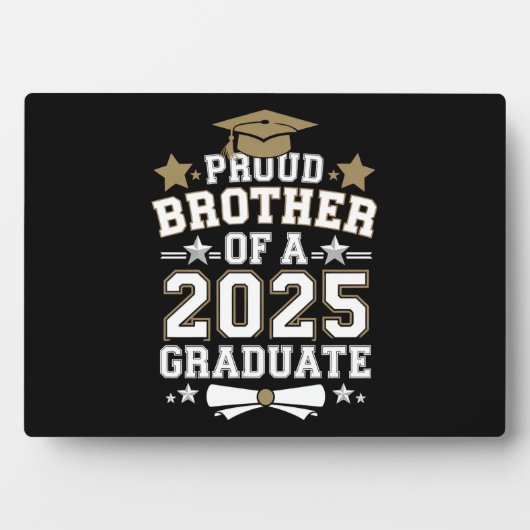 Trotse Broer Van Een Afgestudeerde In 2025 Familie Fotoplaat (voorkant)