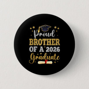Trotse broer van een afgestudeerde oudere broer ui ronde button 5,7 cm