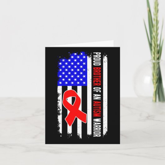 Trotse broer van een autisme krijger April bewustz Kaart (Voorkant)