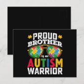 Trotse broer van een autisme krijger familie briefkaart (Voorkant / Achterkant)