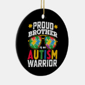 Trotse broer van een autisme krijger familie keramisch ornament (Rechts)