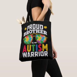 Trotse Broer Van Een Autisme Krijger Familie Tote Bag
