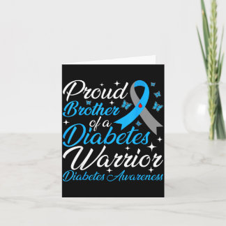 Trotse broer van een diabetes bewustzijn warrior t kaart