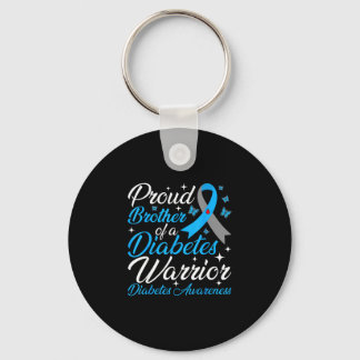 Trotse broer van een diabetes bewustzijn warrior t sleutelhanger