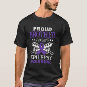Trotse broer van een epilepsie krijger familie Mat T-shirt