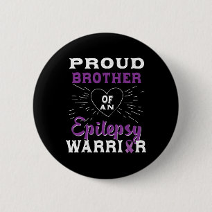 Trotse broer van een Epilepsie Warrior Awareness 1 Ronde Button 5,7 Cm
