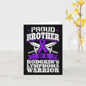 Trotse broer van een Hodgkins Lymfoom Warrior HL A Kaart (Gele Bloem)