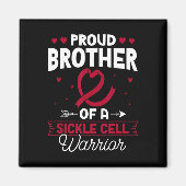 Trotse broer van een sikkelcelstrijder sikkelcel magneet (Voorkant)