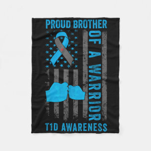 Trotse broer van een T1D Warrior type 1 diabetes A Fleece Deken