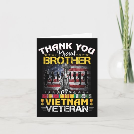 Trotse broer van een Vietnam veteraan - dank je we Kaart (Voorkant)
