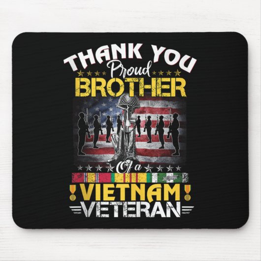Trotse broer van een Vietnam veteraan - dank je we Muismat (Voorkant)